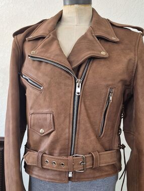 Custom Leather, Chops, 100%Leather w/removalable Lining Motorcycle Jacket